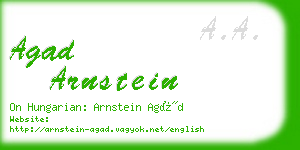 agad arnstein business card